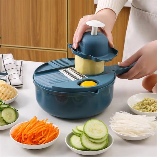 12 In 1 Multifunctional Vegetable Cutter | Salad Utensils Chopper Carrot Potato Manual Shredder