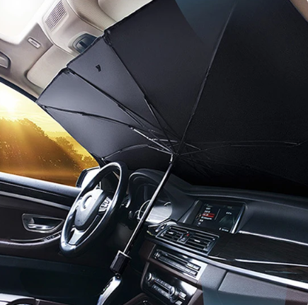 Car sunshade retractable sunscreen heat insulation front windshield parasol Umbrella