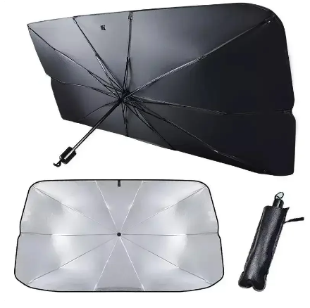 Car sunshade retractable sunscreen heat insulation front windshield parasol Umbrella