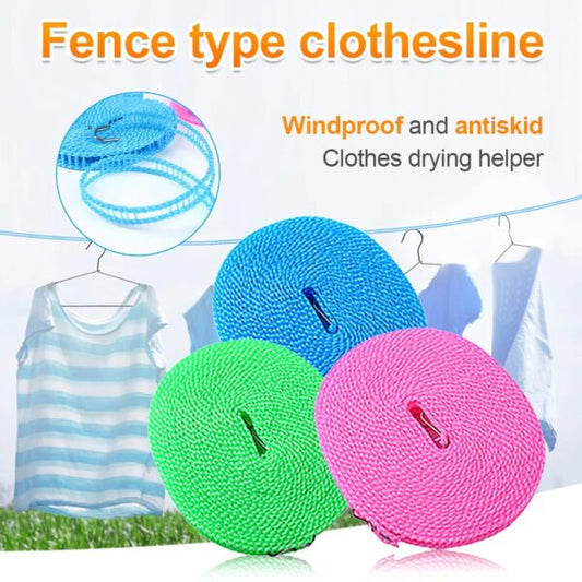 Pack of 2 Clothesline Rope 5 Meter Windproof Non Slip